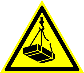 W06 опасно! возможно падение груза (пленка, 700х700 мм) - Охрана труда на строительных площадках - Знаки безопасности - ohrana.inoy.org