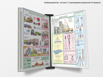 Настенная перекидная система а4 на 5 рамок (белая) - Перекидные системы для плакатов, карманы и рамки - Настенные перекидные системы - ohrana.inoy.org